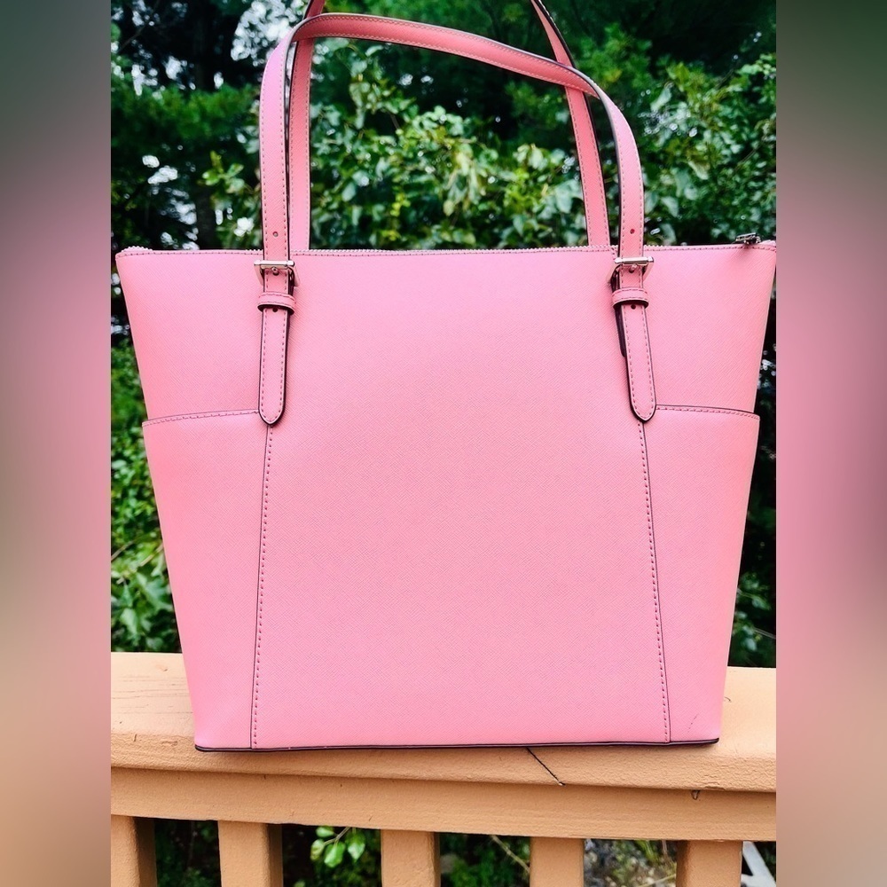 Michael Kors Jet Set East West Tote Primrose Pink Leather NWT - Picture 3 of 5